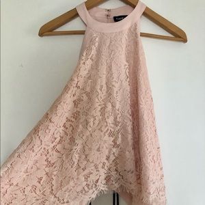 Bebe backless pink top